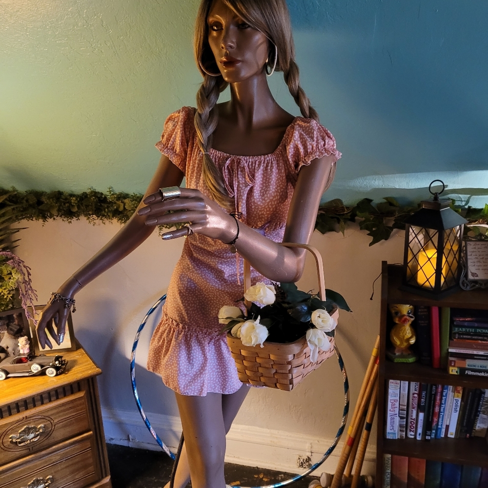 Cottage Core On/Off Shoulder Summer Dress